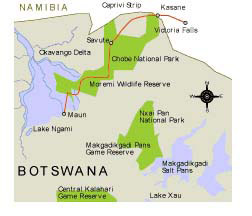 Map of Botswana Explorer