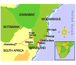 Map of The Limpopo Safari