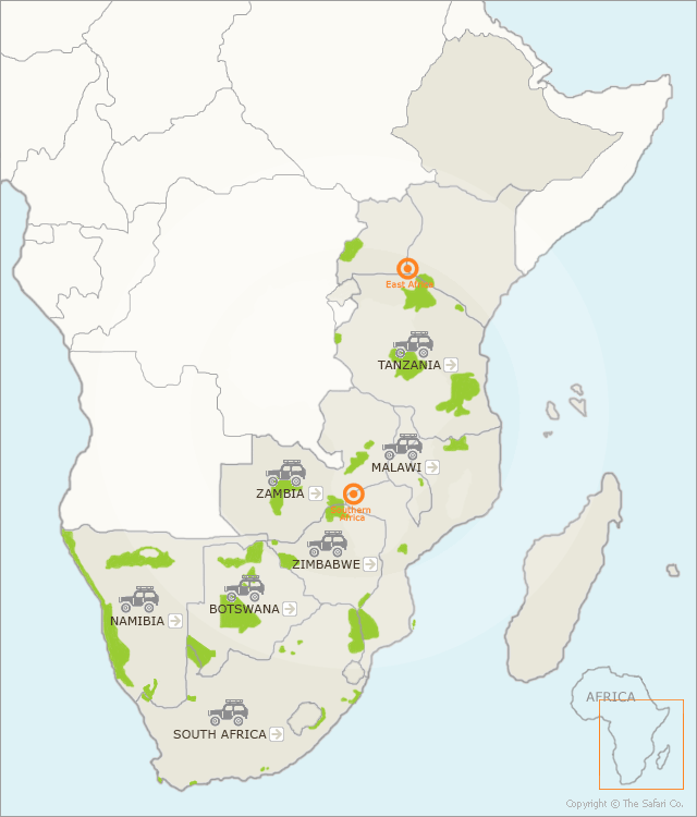 4x4 rental map africa