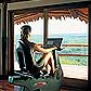 Ulusaba rock lodge gym with a view